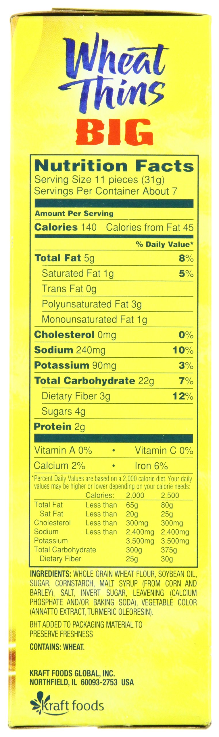 Wheat Thins Crackers, Big, 8 Oz (2 pack)