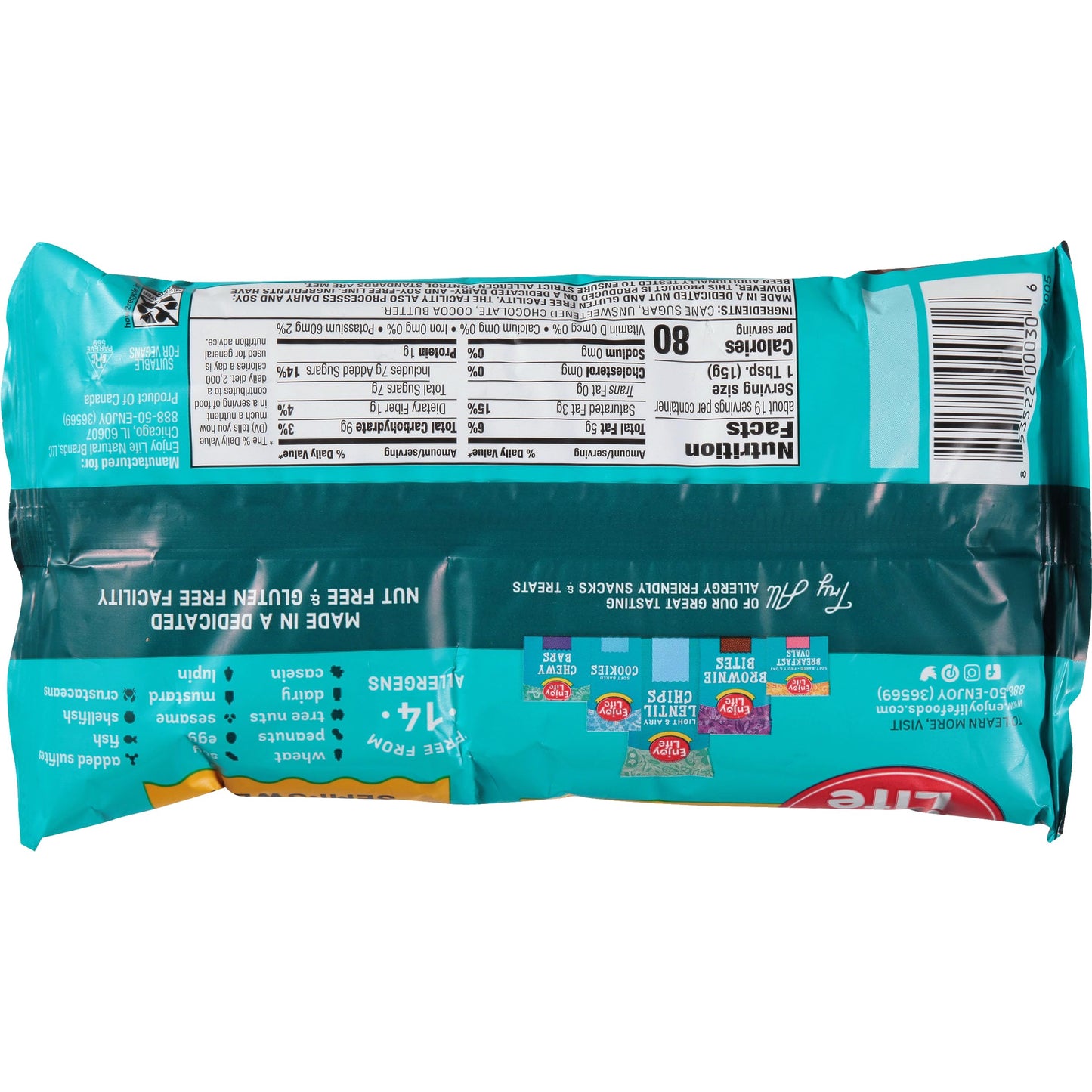 Enjoy Life Baking Chocolate Semi-Sweet Mini Chocolate Chips, Gluten Free, School Safe, Non GMO, Dairy Free, Soy Free, Vegan, Nut Free Chocolate, 12 Bags (10 oz) Bulk Chocolate