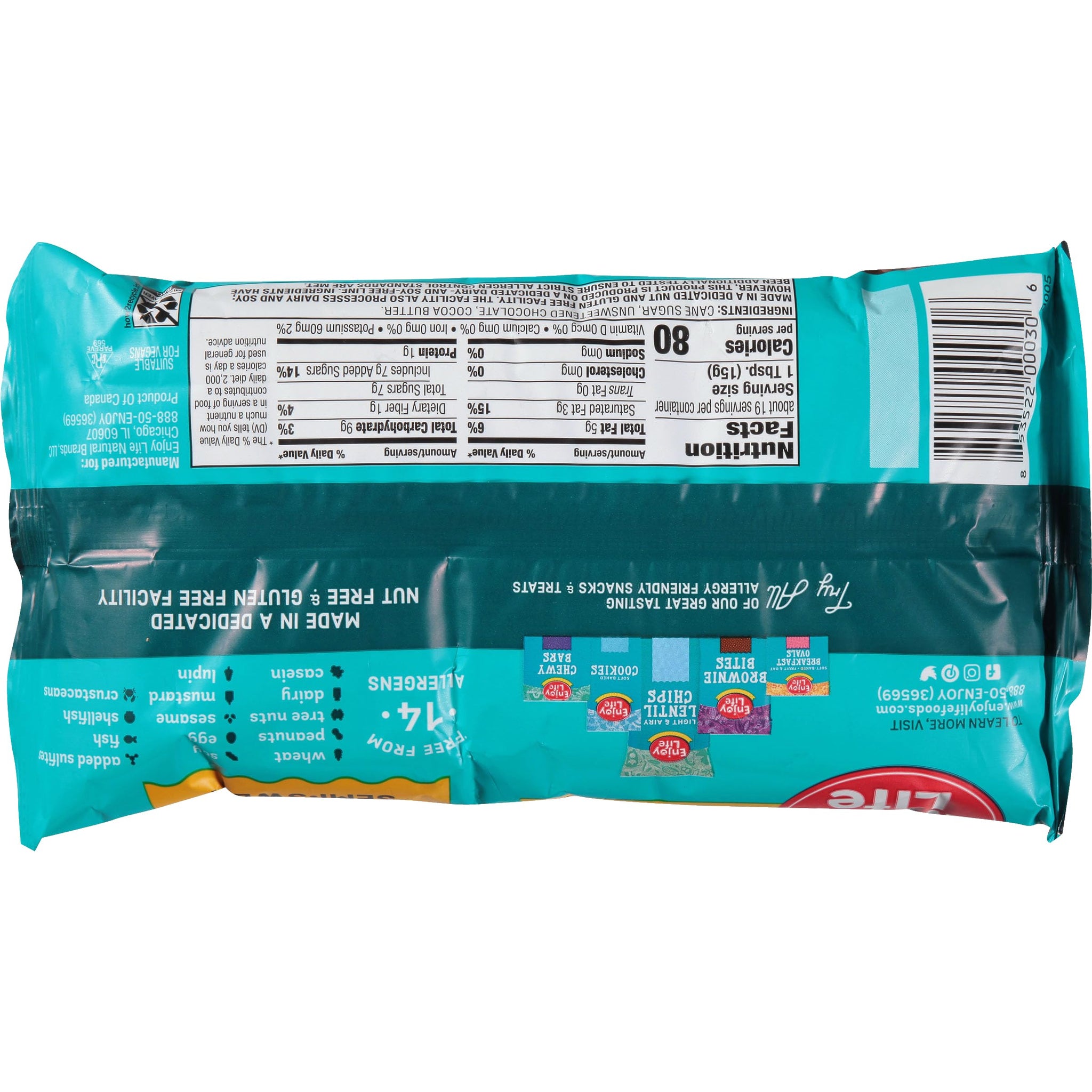 Enjoy Life Baking Chocolate Semi-Sweet Mini Chocolate Chips, Gluten Free, School Safe, Non GMO, Dairy Free, Soy Free, Vegan, Nut Free Chocolate, 12 Bags (10 oz) Bulk Chocolate