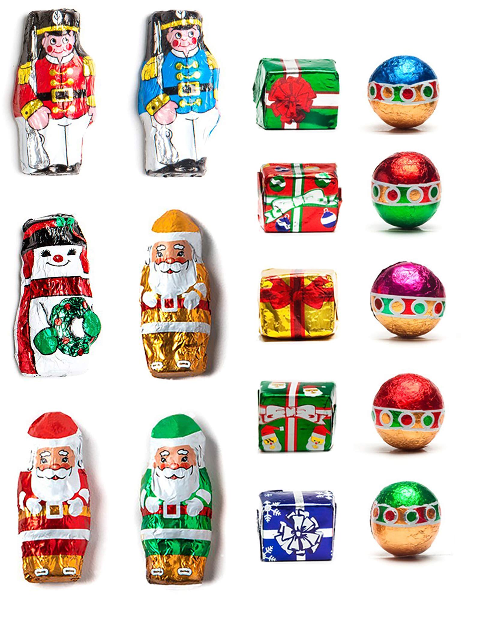 Festive Foil-Wrapped Christmas Milk Chocolates in a Box (2 lbs, Merry Christmas)