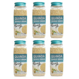 Pereg Whole Grain White Quinoa (12 oz x 6 Pack) Ancient Superfood Pre-Washed Quinoa Grains | Non-GMO, Vegan & Gluten-Free | Rice & Pasta Alternative | Rich in Protein, Fibre & Iron | Plant Protein