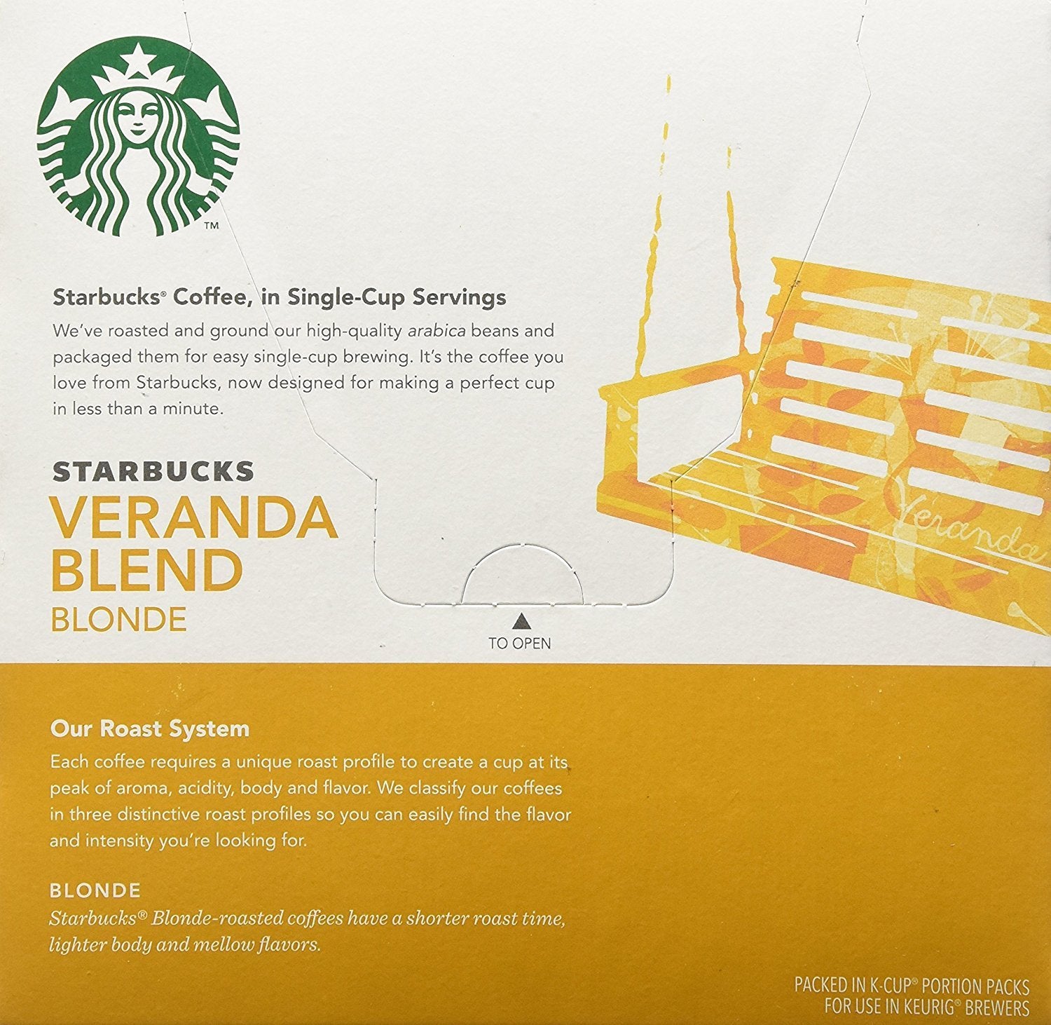 Starbucks Blonde Ground Coffee Keurig K-cups, Veranda Blend, 16ct (Pack of 2)