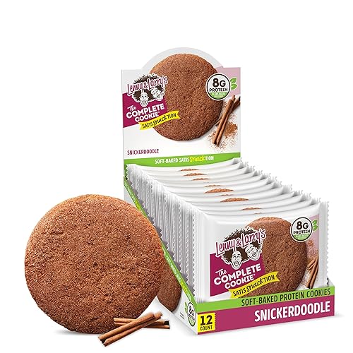 Lenny & Larry's Protein Cookie, [Snickerdoodle], Chewy Soft Baked, 8g Plant Protein, Vegan, Non-GMO, High Fiber, 2 Ounce Cookie (Pack of 12)