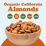Food to Live Organic California Almonds, 5 Pounds - Non-GMO, Whole, Unsalted, Unroasted, Keto, Vegan Nuts in Bulk. Rich in Vitamin E. Snack. Great