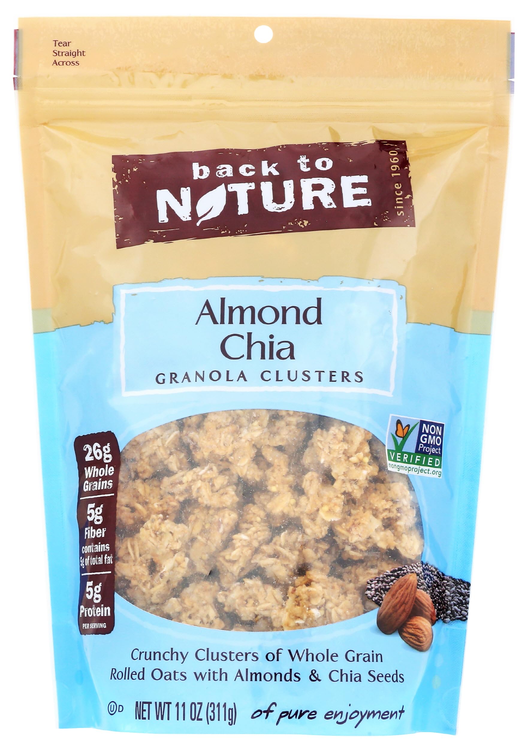 Back To Nature Granola Clusters, Almond Chia, 11 Ounce