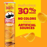 Pringles Potato Crisps Chips, Lunch Snacks, On-The-Go Snacks, Party Stack, Cheddar Cheese, 7.1oz Can (1 Can)