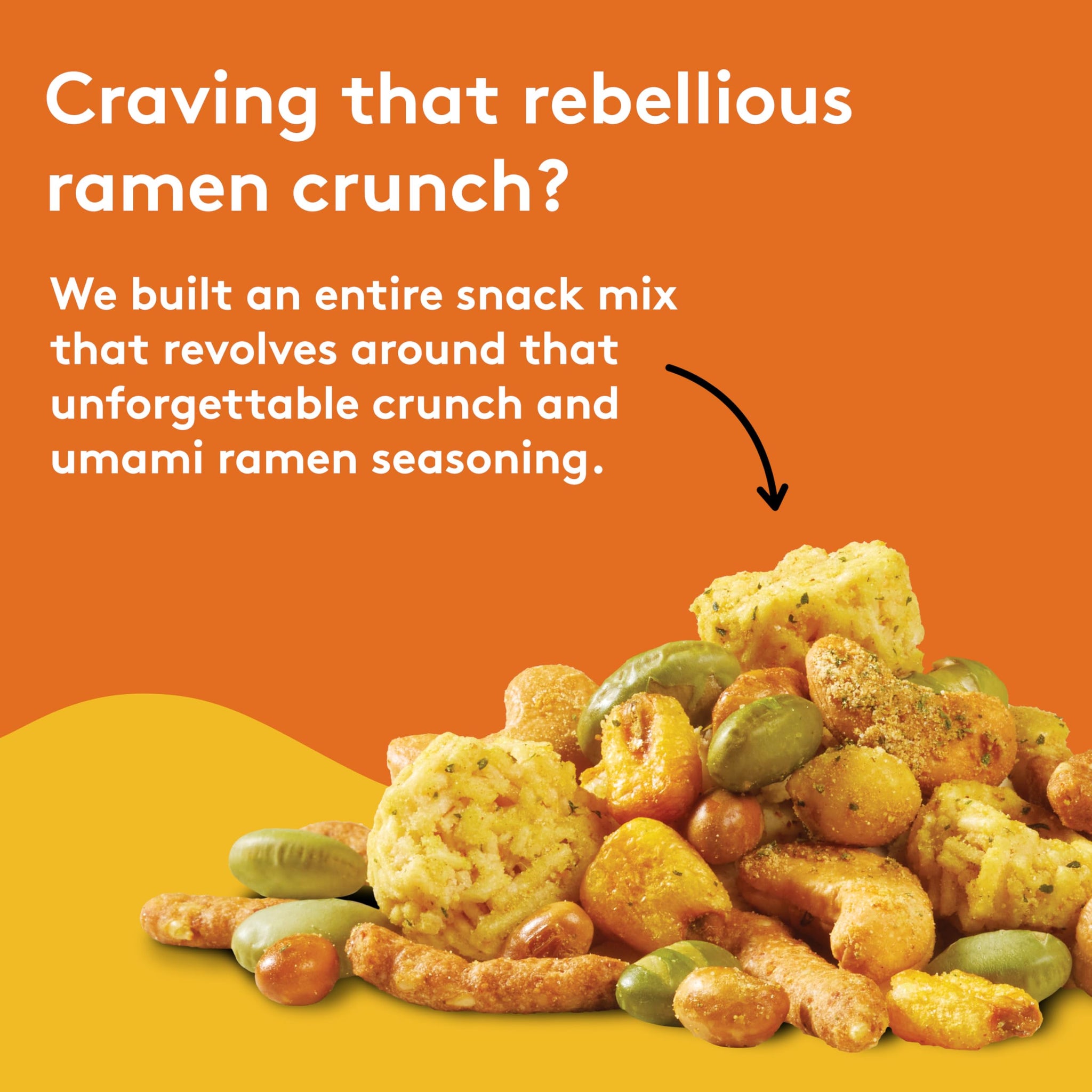 Snak Club Ramen Flavored Snack Mix with Sesame Sticks & Cashews, 8 oz