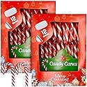 Candy Canes Peppermint Flavor - Individually Wrapped Classic Red And White - 2 Boxes of 12 (Total 24) Bulk Candy Canes - Perfect Christmas Holiday