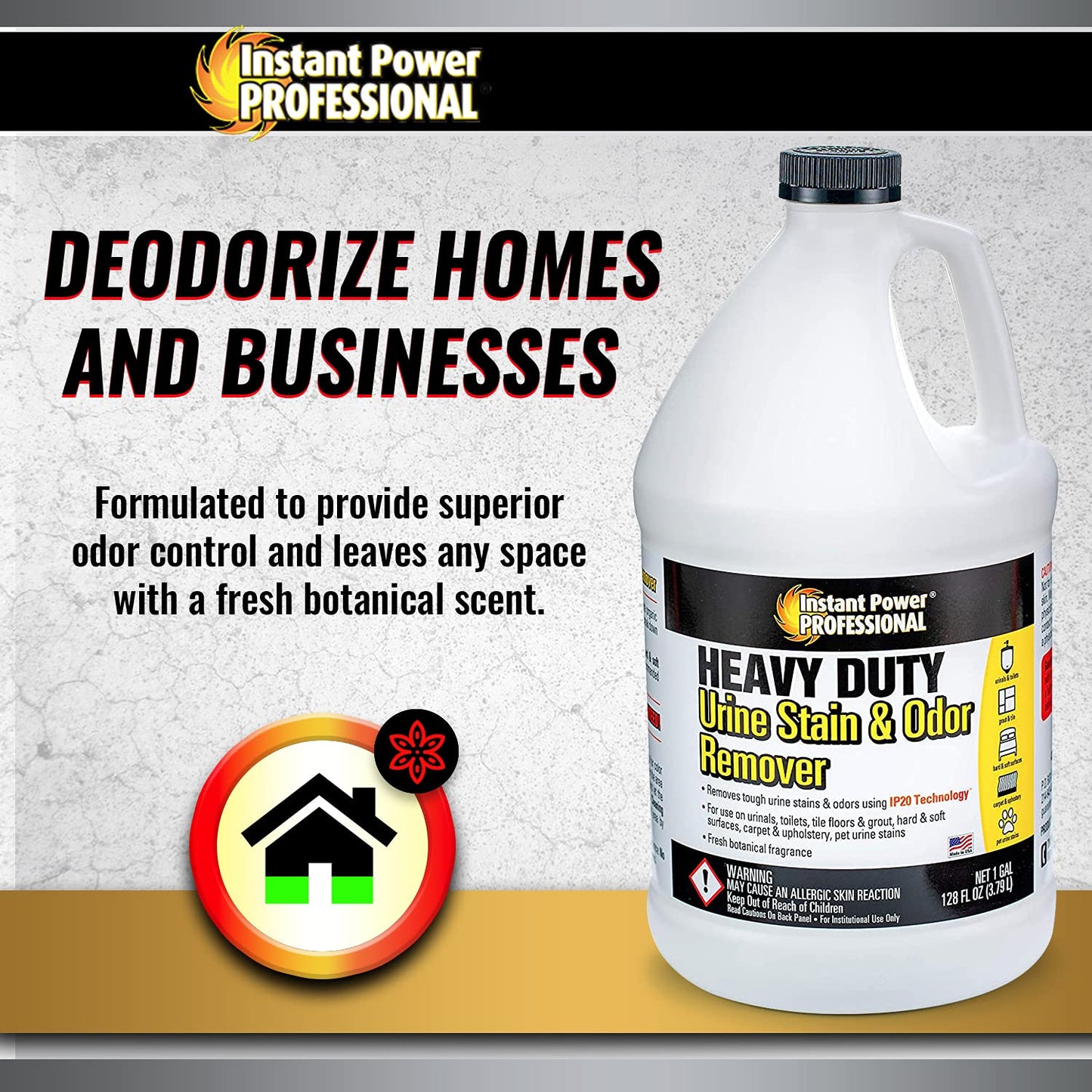 Instant Power Professional Heavy Duty Urine Stain & odor Remover, 128 Fl Oz