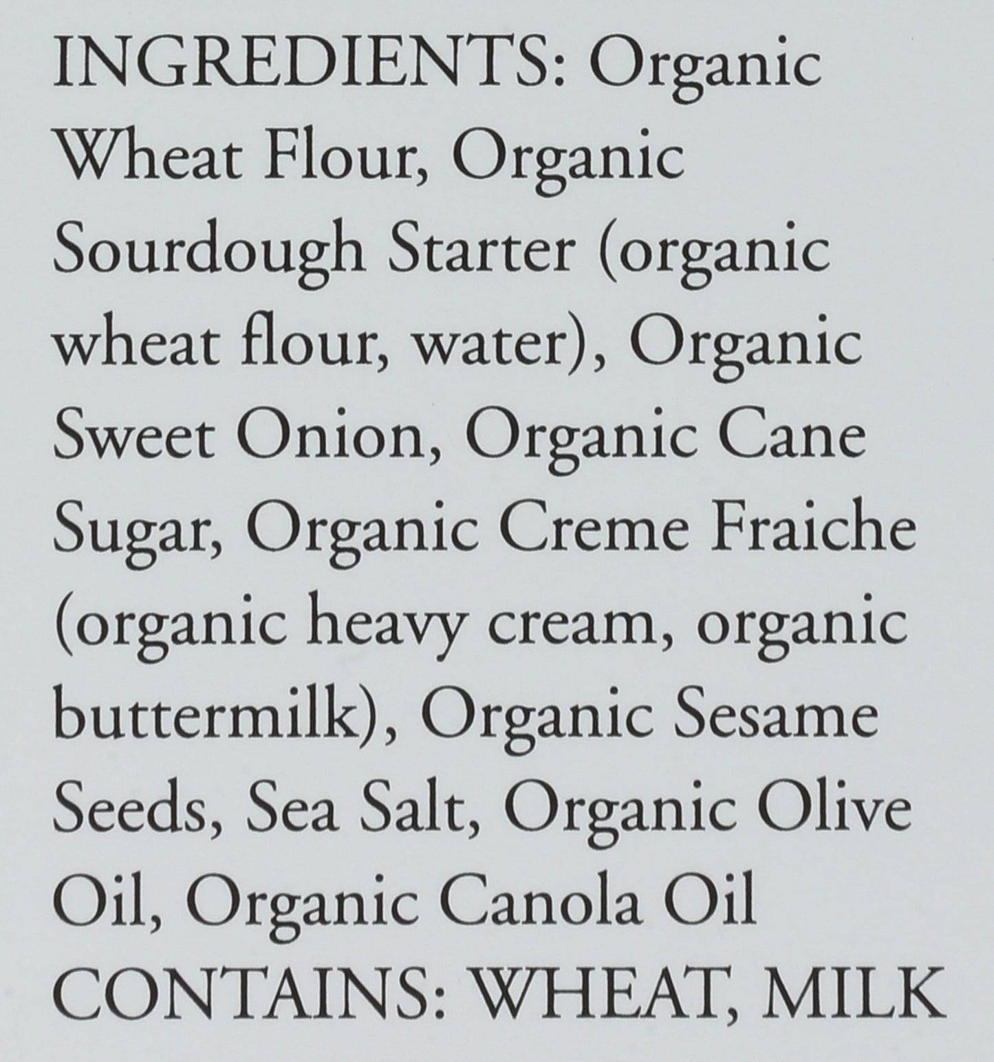 Rustic Bakery, Flatbread Onion Creme French, 6 Ounce