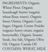 Rustic Bakery, Flatbread Onion Creme French, 6 Ounce