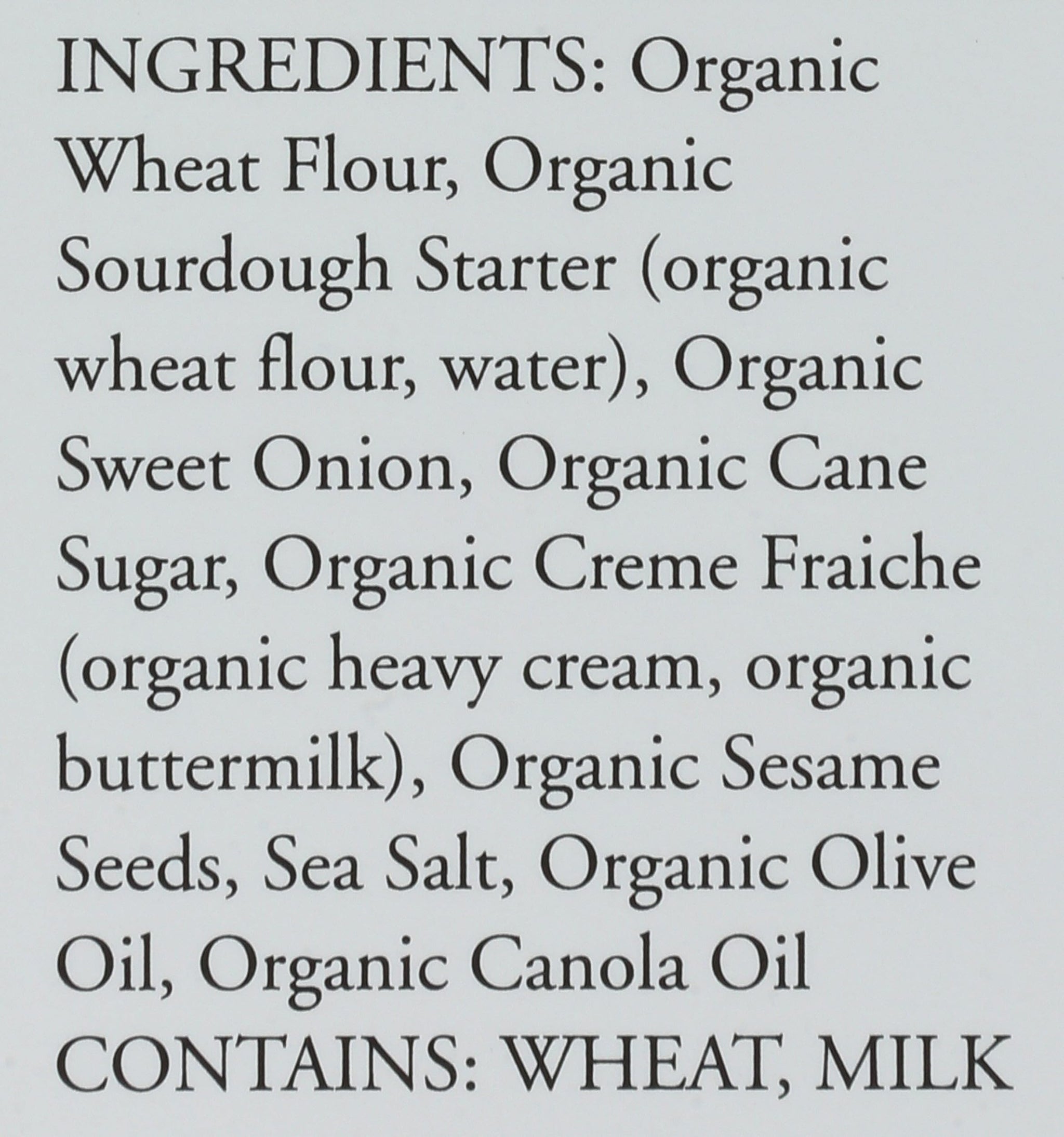 Rustic Bakery, Flatbread Onion Creme French, 6 Ounce