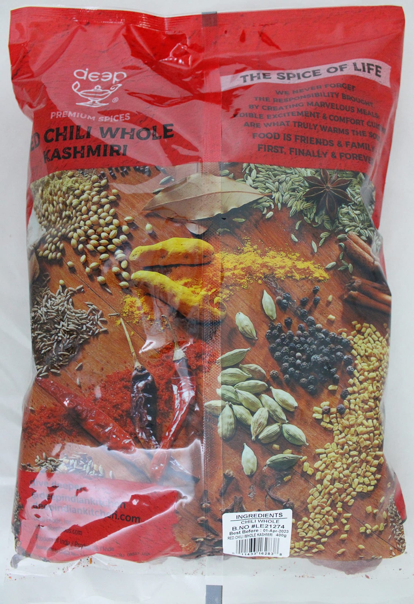Red Chili Whole Kashmiri 14 oz