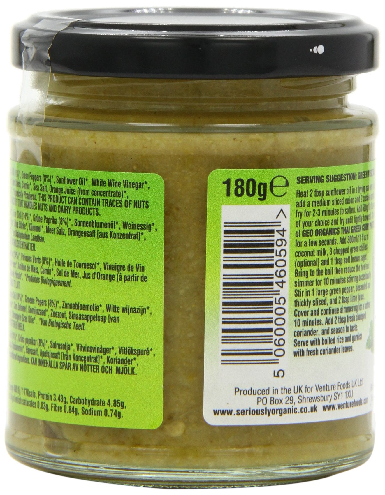 Geo Organics Organic Thai Green Curry Paste (Pack of 6)