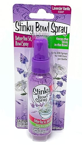 Stinky Bowl Spray - Lavender Vanilla - Before You sit, Bowl Spray - Keeps The Stink in The Bowl