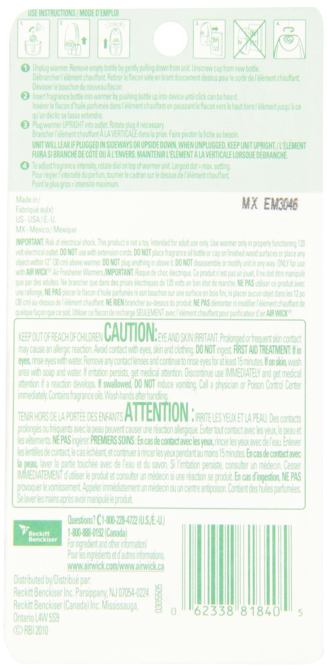 Air Wick Lavender & Vanilla Scented Oil Refill 0.71 oz