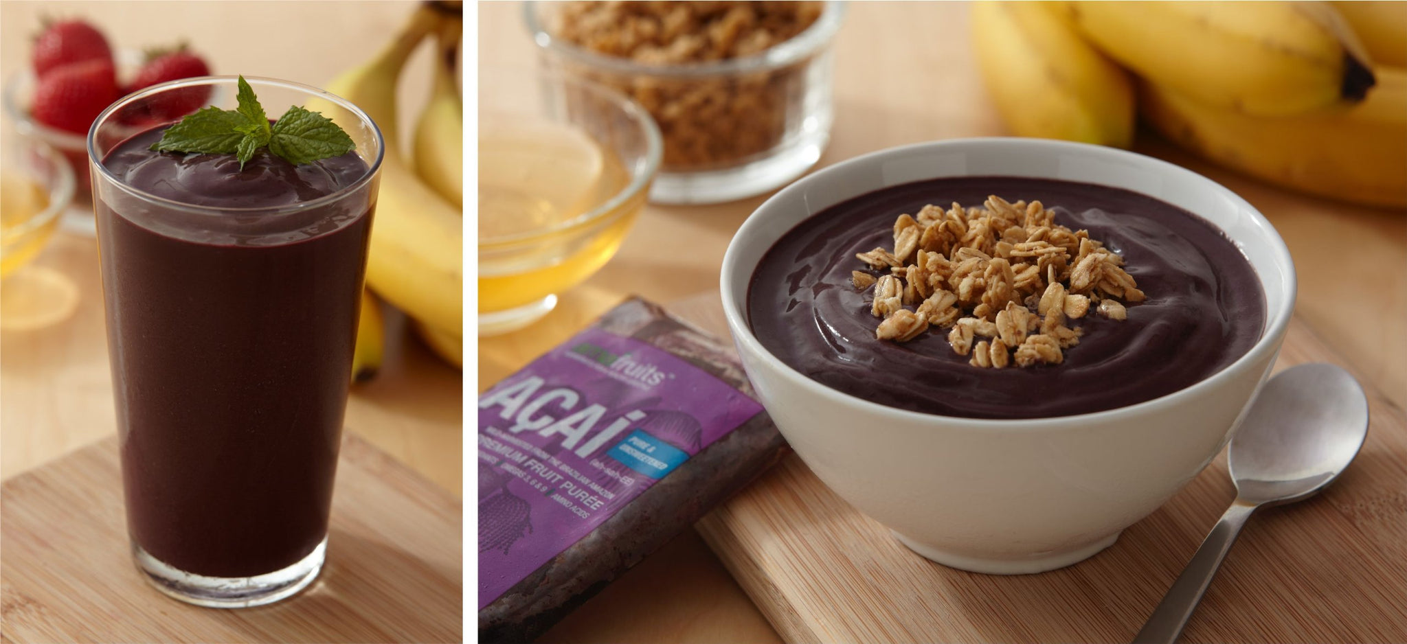 Amafruits Acai Berry Frozen Puree Pure and Unsweetened Smoothie and Bowl Packs | USDA Organic | Non-GMO Certified | Zero Sugar | Antioxidant Rich