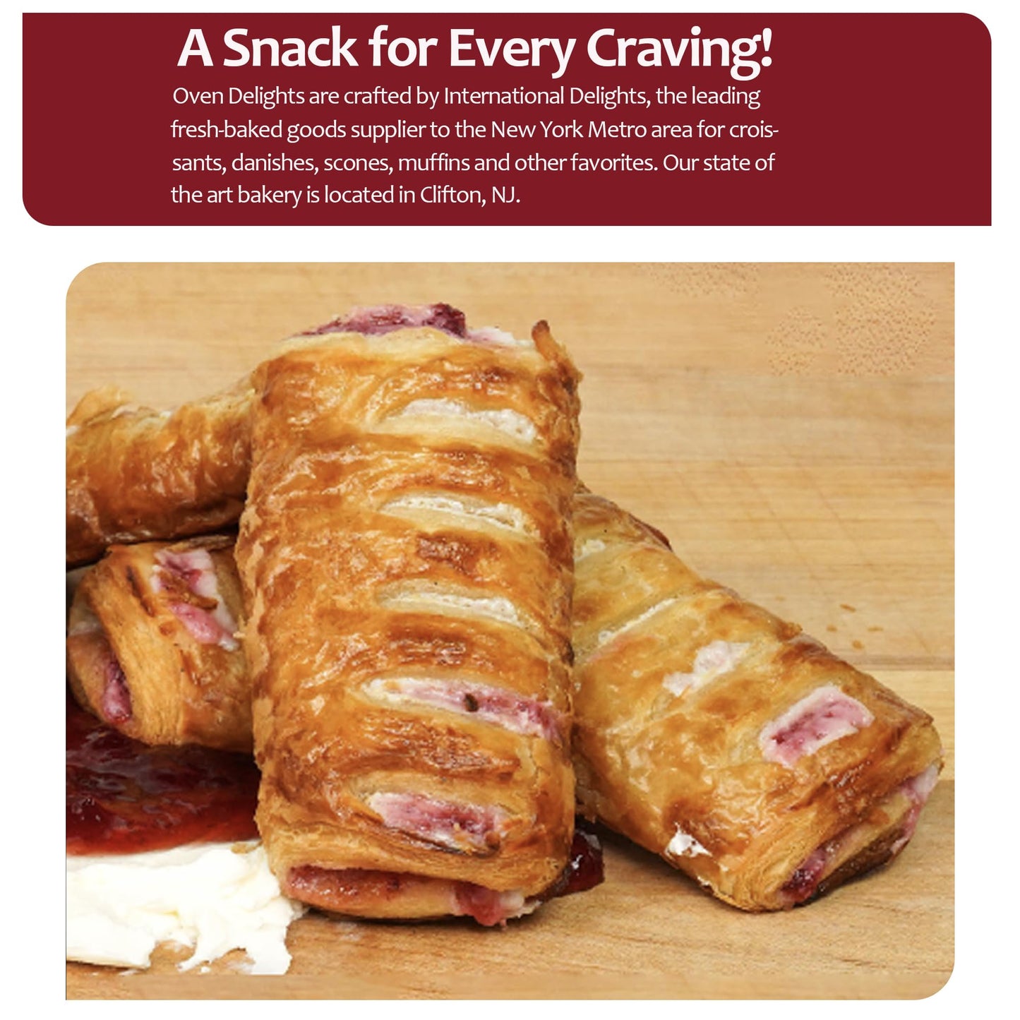 Cherry Cheese Croissant - Bakery fresh - Breakfast Pastries - Individually Wrapped Croissants - Real Pastry - Perfectly Cooked - Taste Simply Fresher