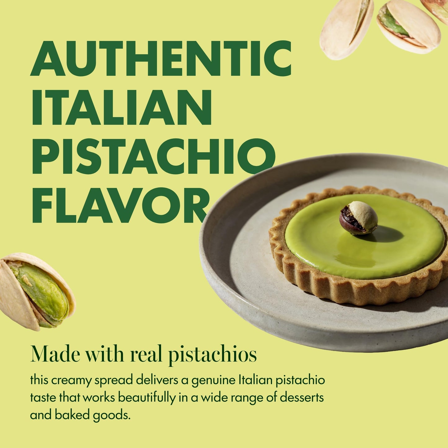 Cambie Authentic Italian Pistachio Cream - Smooth Pistachio Butter for Dubai Chocolate Bar, Crepes, Gelato, Croissants, and Pastries - Professional