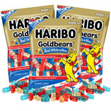 Haribo Goldbears Patriotic 4th of July Gummy Bears, Red, White, and Blue Candy, Independence Day, 4 Ounces, Pack of 3