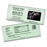 25pk Baby Shower Custom Sonogram Photo Chocolate Bar Wrappers - Seafoam