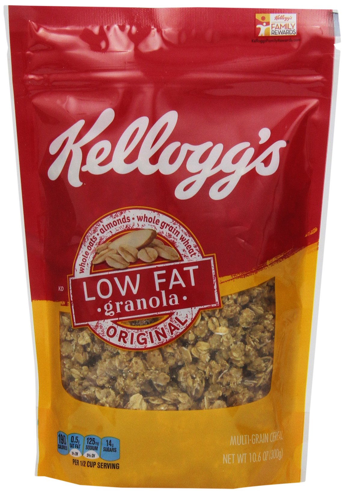 Kellogg's Low Fat Granola without Raisins, 10.6 Ounce (Pack of 6)