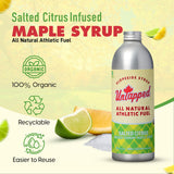 UnTapped Salted Citrus Bulk Bottle - 16 Servings | 16 Fl Oz Aluminum Bottle | Pure Maple Syrup with Refreshing Citrus Flavor and Sea Salt for Natural