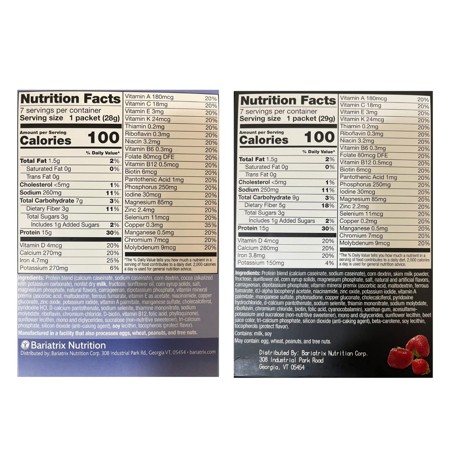 PROTIFIT - High Protein Chocolate & Strawberry Pudding & Shake Mix 2 Pack, 15g Protein, Low Calorie, Low Fat, Low Carb, Aspartame Free, Idea Protein