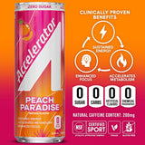 Accelerator Active Energy Drink, Peach Paradise 12oz can (12 pack)