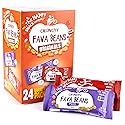 The Happy Snack Company Fava Beans Variety Pack 24 x 1 oz (Smoky BBQ Flavor and Pizza Flavor). High Fiber Vegan Protein Snacks for Adults and Kids