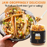 SAUCE UP Trio-Nut Crunch Sauce with White Truffle | Crunchy Roasted Almonds, Peanuts & Sunflower Seeds | Nutty, Bold & Umami-Rich Truffle Flavor |