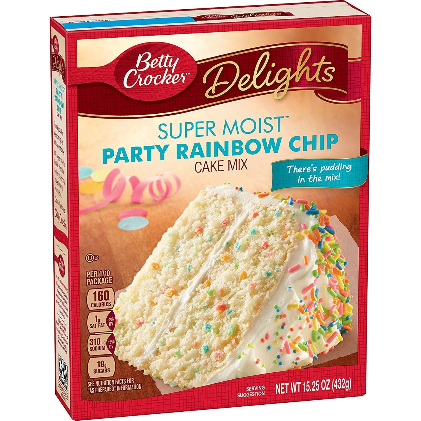 Betty Crocker Party Rainbow Chip Cake Mix and Rainbow Chip Frosting Bundle (2 Items)