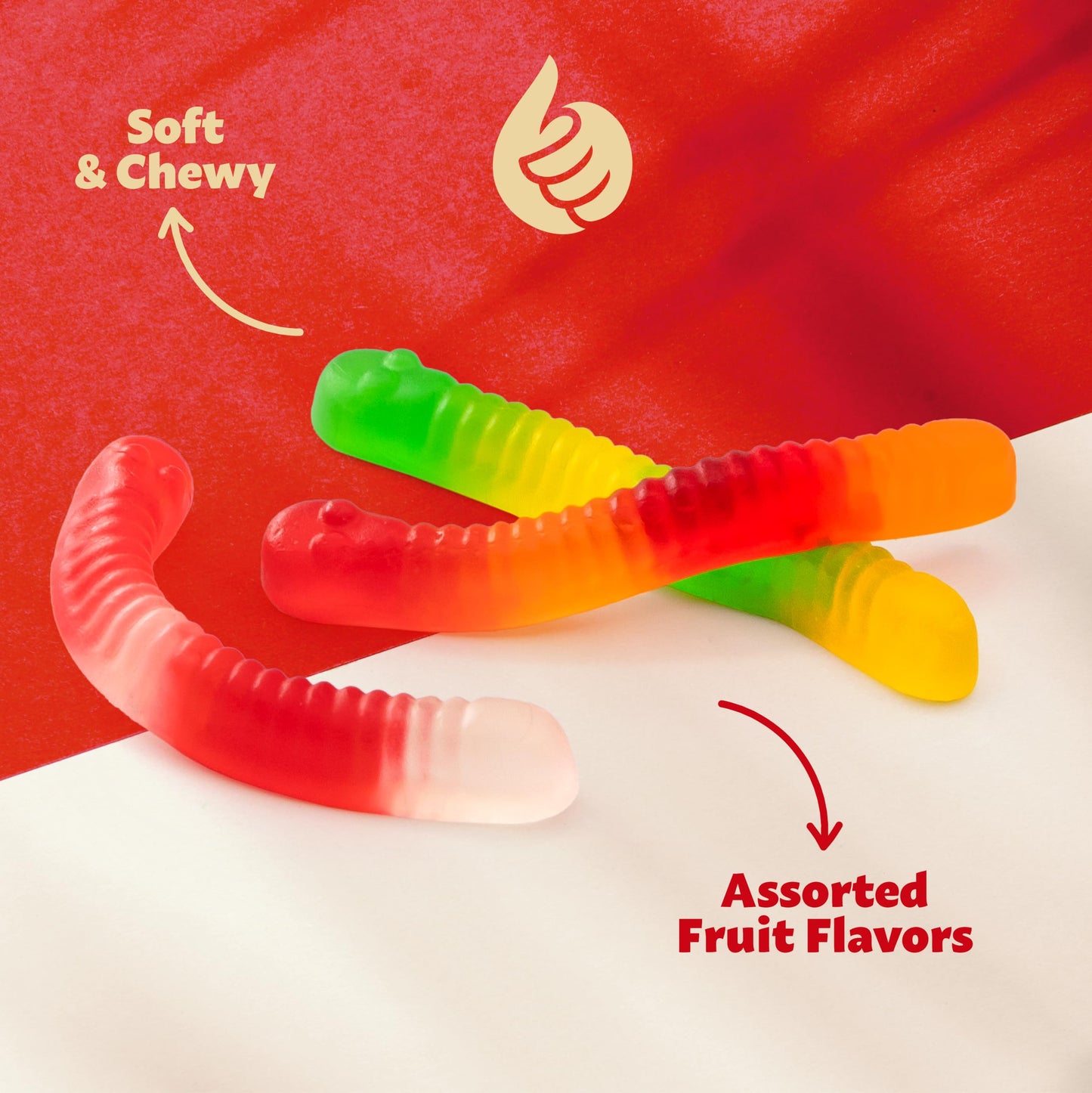 Gummy Worms | 2-Pound Bag | Bulk Gummy Candy for Snacking, Sharing, Buffets, Party Favors & Goodie Bags | Assorted Fruit Gummies | Classic Chewy Candy