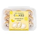My Dad's Cookies Gluten Free Lemon Burst Cream Filled Linzer Sandwich Cookies with Powdered Sugar - Dairy-Free, Kosher, Nut-Free, Italian Style