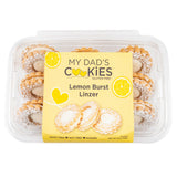 My Dad's Cookies Gluten Free Lemon Burst Cream Filled Linzer Sandwich Cookies with Powdered Sugar - Dairy-Free, Kosher, Nut-Free, Italian Style