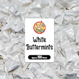 White Buttermints - 100 Count - Butter Mints Individually Wrapped - Wedding Mints - Perfect For Engagement Parties, Bridal Shower, Rehearsal Dinners