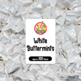 White Buttermints - 100 Count - Butter Mints Individually Wrapped - Wedding Mints - Perfect For Engagement Parties, Bridal Shower, Rehearsal Dinners