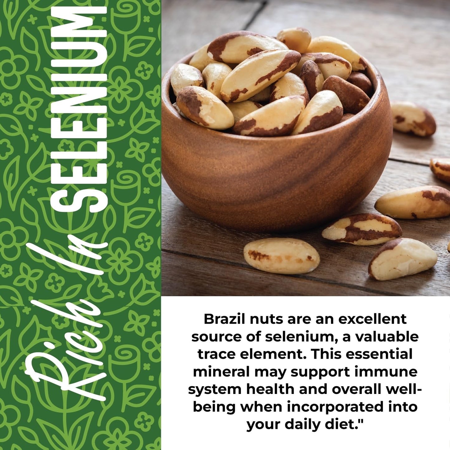 Herbaila Brazil Nuts Raw, 2lb. Brazilian Nuts, Raw Brazil Nuts Unsalted, Shelled Brazil Nuts Whole, Fresh Brazil Nuts Brazilian, All Natural, Non-GMO