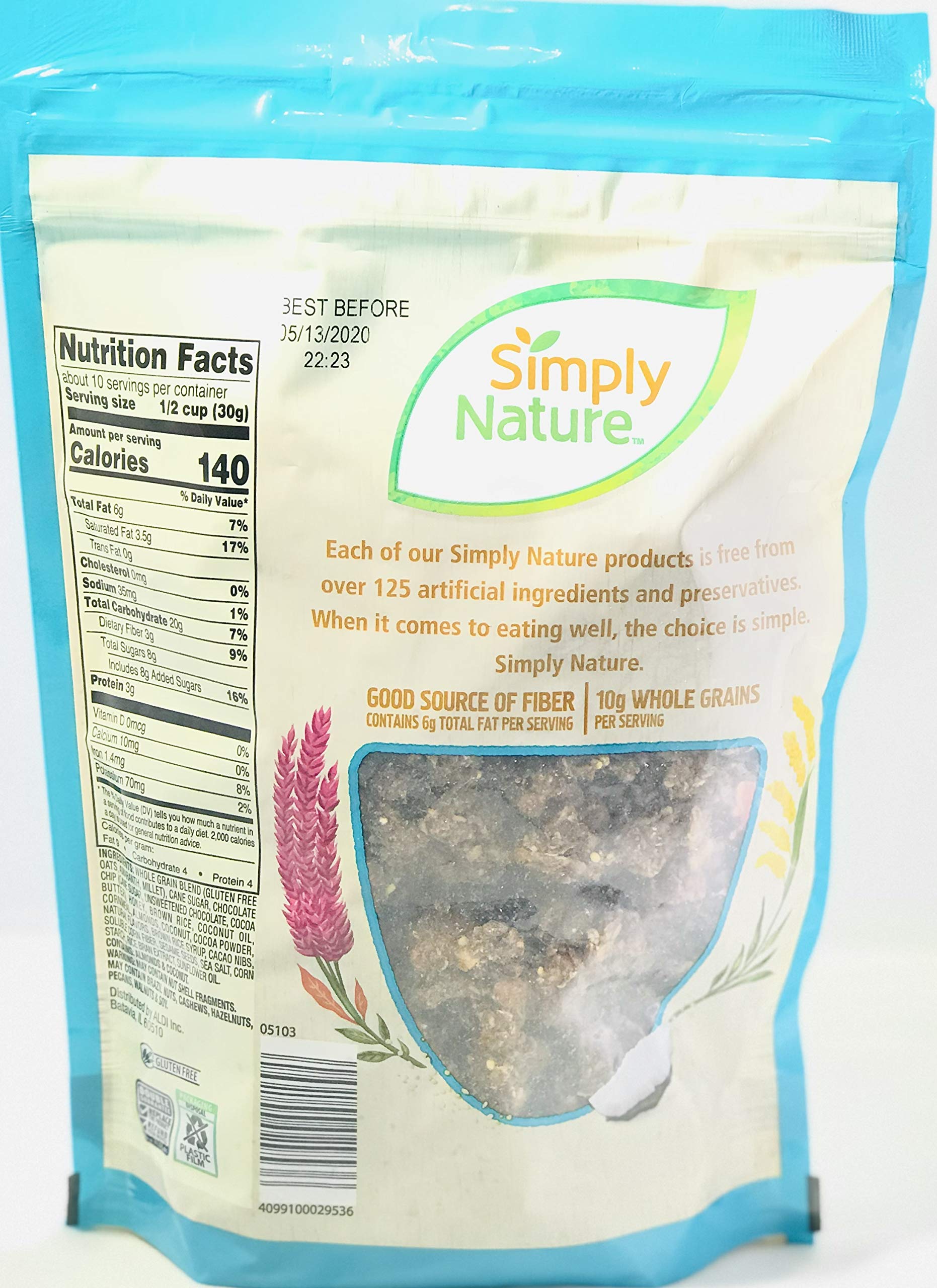 Simply Nature coconut CACAO superfoods granola