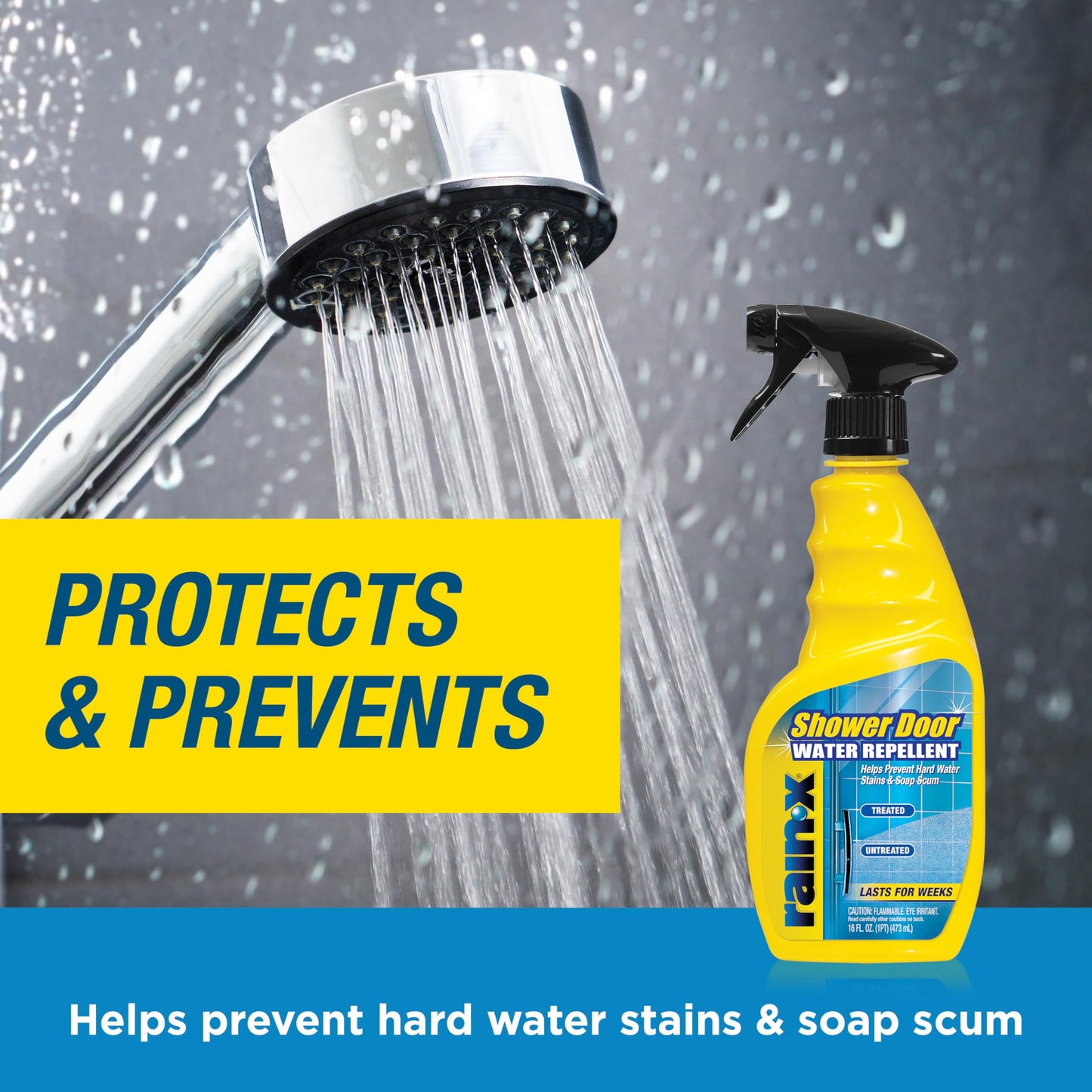 Rain-X 630542 Shower Door Water Repellent, Protects Glass Shower & Doors From Soap Residue And Hard Water Stains Leaving Your Bathroom Beautiful (Pack