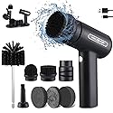 HAUSHOF Electric Spin Scrubber, Cordless Dish Scrubber Brush with 8 Replaceable Heads & 3 Speeds, Power Scrubber Electric Scrubber for Cleaning