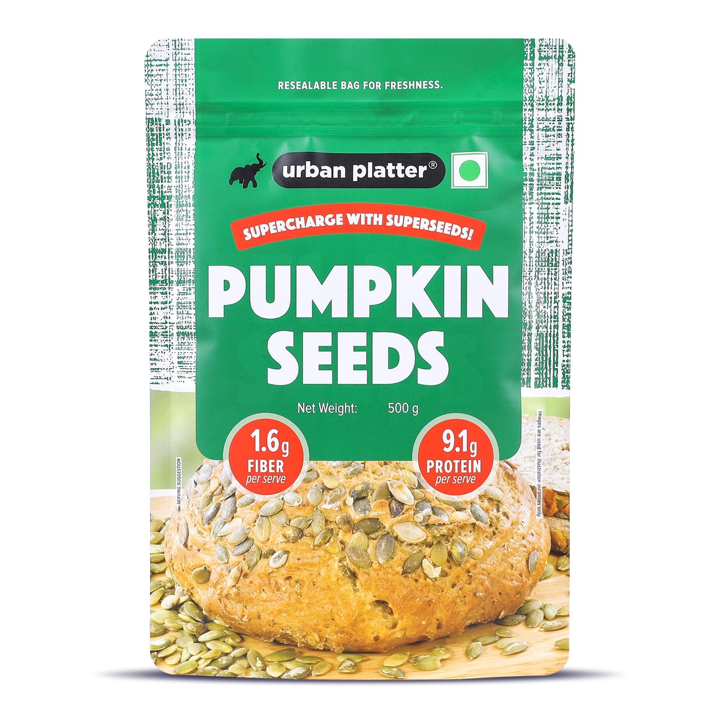 Urban Platter Raw Pumpkin Seeds, 400g [Raw, Heart-healthy, Gluten-free]