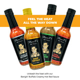 Steve-O's Bangin' Buffalo Sauce | Creamy & Spicy Hot Red Sauce for Wings, BBQ, Veggies, Burgers & Eggs | 5 fl oz