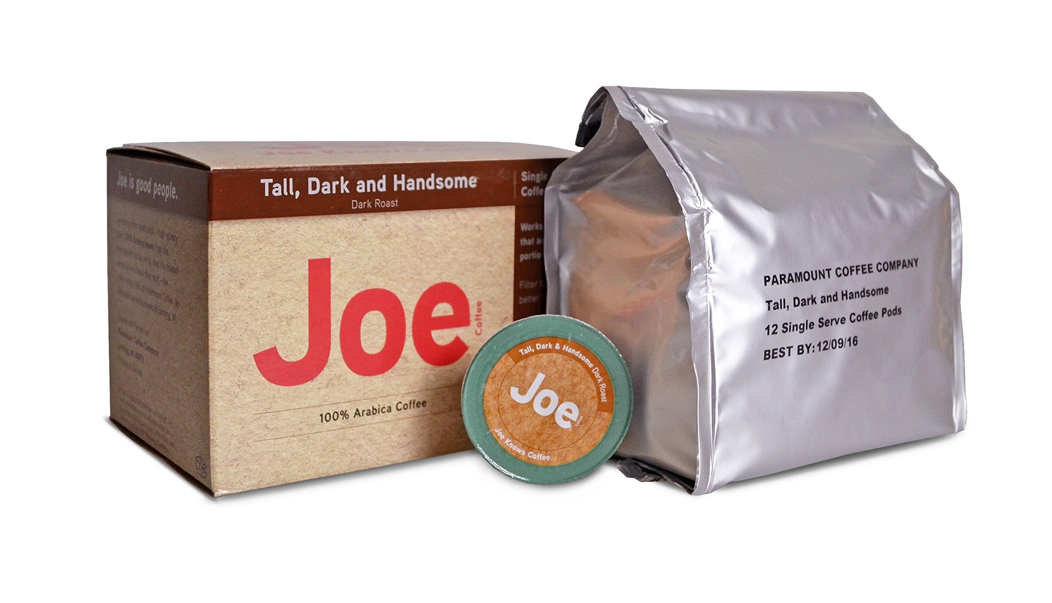 Joe Tall, Dark and Handsome Dark Roast K Cup Coffee 1 Box of 12 Pods