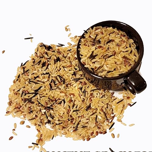 dmarketline 5 LB Grown Organic ANCIENT GRAIN BLEND Wild,Red, Brown RICE wheat Bulk, 80 Ounces