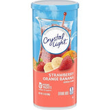 Crystal Light Strawberry Orange Banana Drink Mix (24 Pitcher Packets, 4 Canisters of 6)