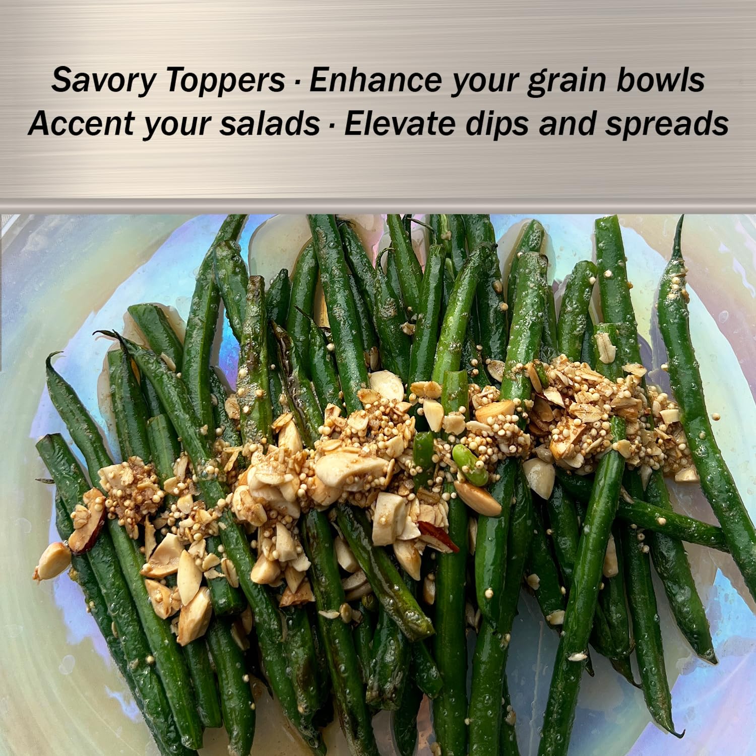 Laura’s Gourmet, Over The Top Savory Seasoned Ancient Grain Blends, “The Southeast Asian,” 10 oz. Tin, All-Natural, Gluten-Free Topper for Salads