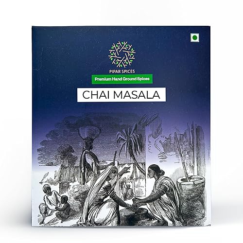 Pipar Spices Chai Masala - 100g (3.5 oz) Pack | Chai Tea Spice Blend, Handground Spice, Rich Aroma and Flavor