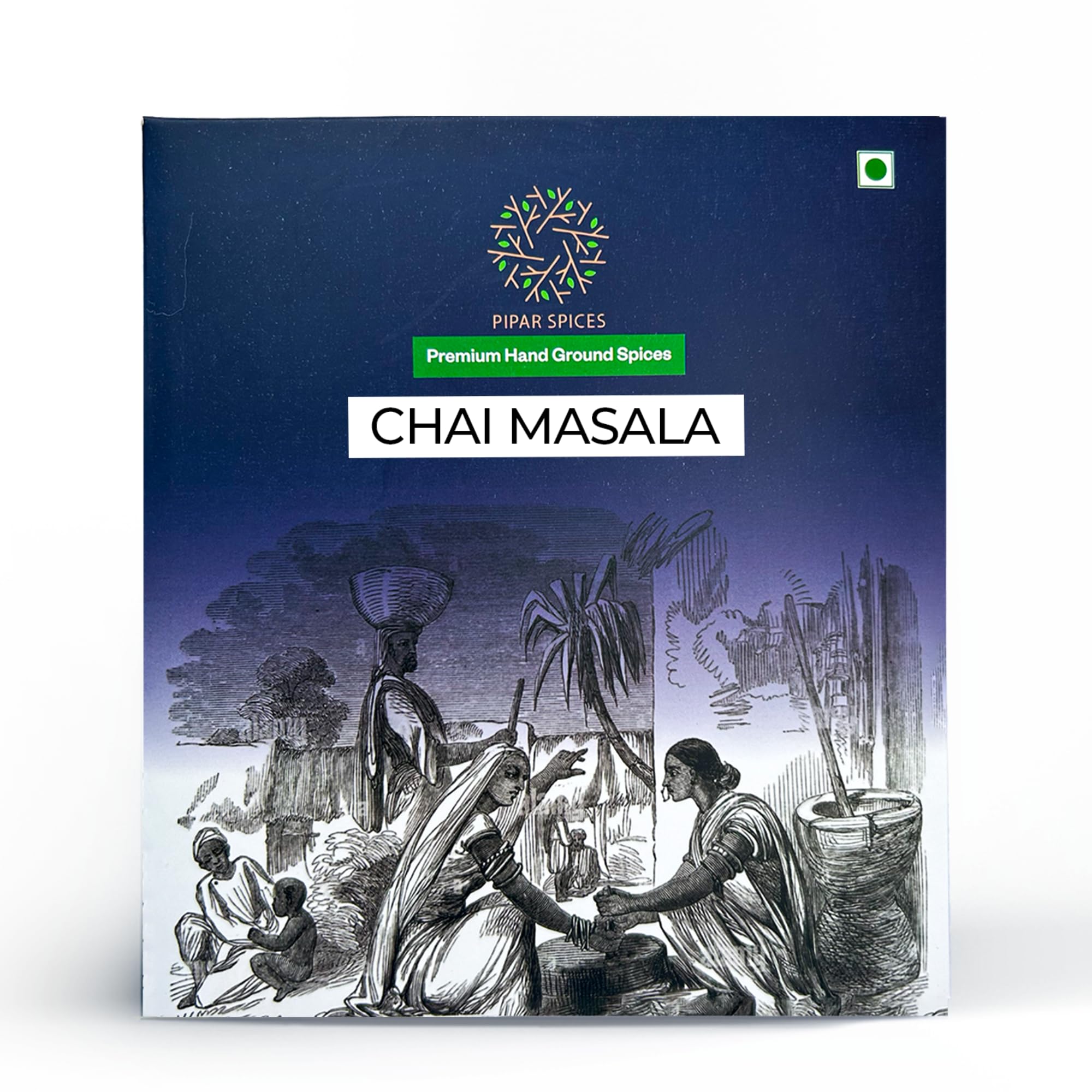 Pipar Spices Chai Masala - 100g (3.5 oz) Pack | Chai Tea Spice Blend, Handground Spice, Rich Aroma and Flavor