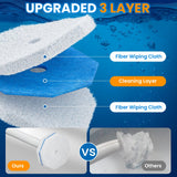 Dobyusf 100 Count Toilet Wand Refills, Disposable Replacement Toilet Brush Heads, Universal Fit Most Toilet Wand Systems, Upgrade Fiber Cleaning Pads